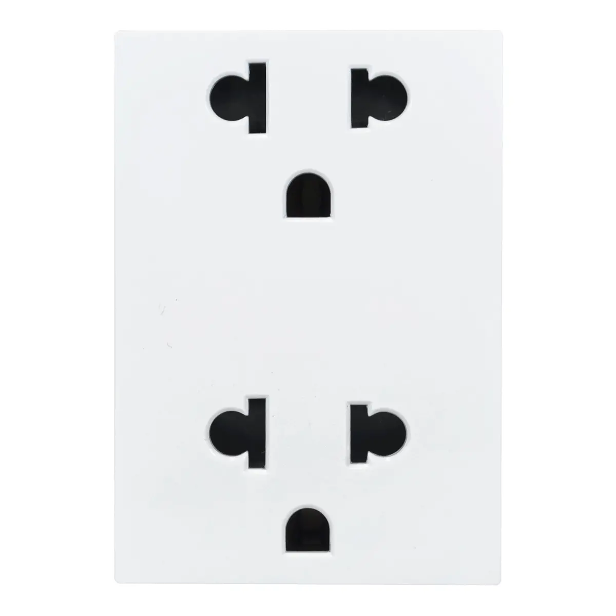 Contacto Lucek Colors Dúplex Con Conexión Euroamericana 3 Módulos - La Nueva Eléctrica 1