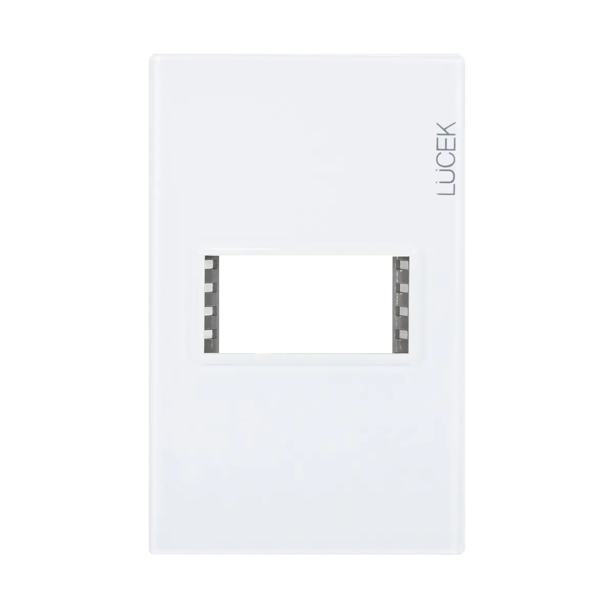 Placa Lucek Colors Metálica 1 Ventana Blanco - La Nueva Eléctrica 1