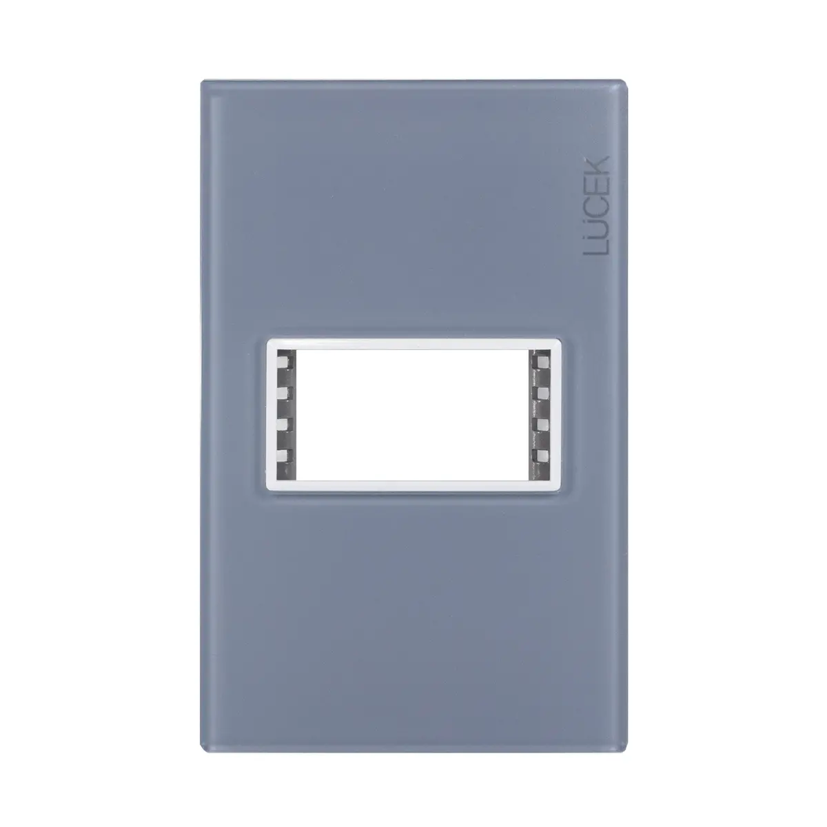 Placa Lucek Colors Metálica 1 Ventana Gris - La Nueva Eléctrica 1
