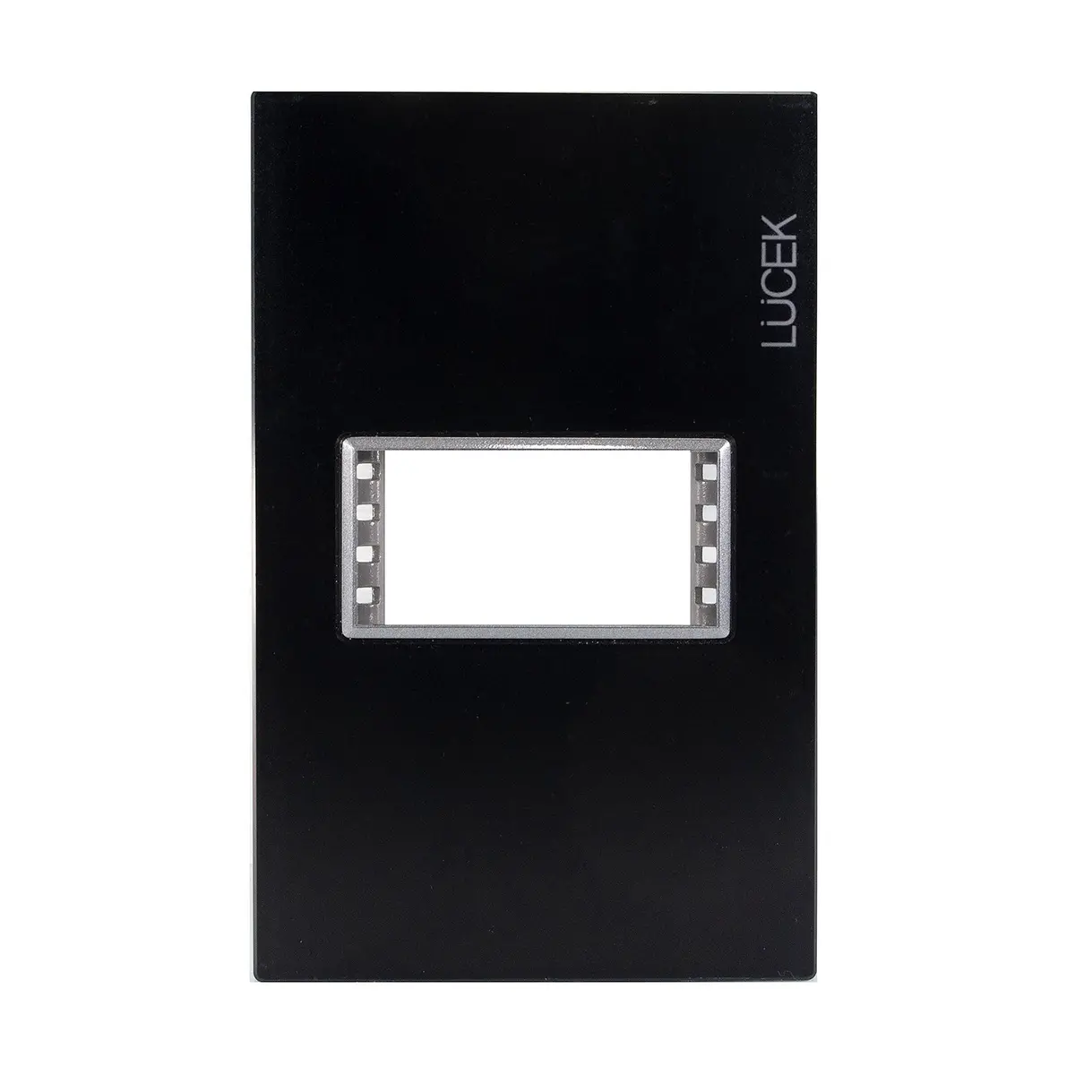 Placa Lucek Colors Metálica 1 Ventana Negro - La Nueva Eléctrica 1