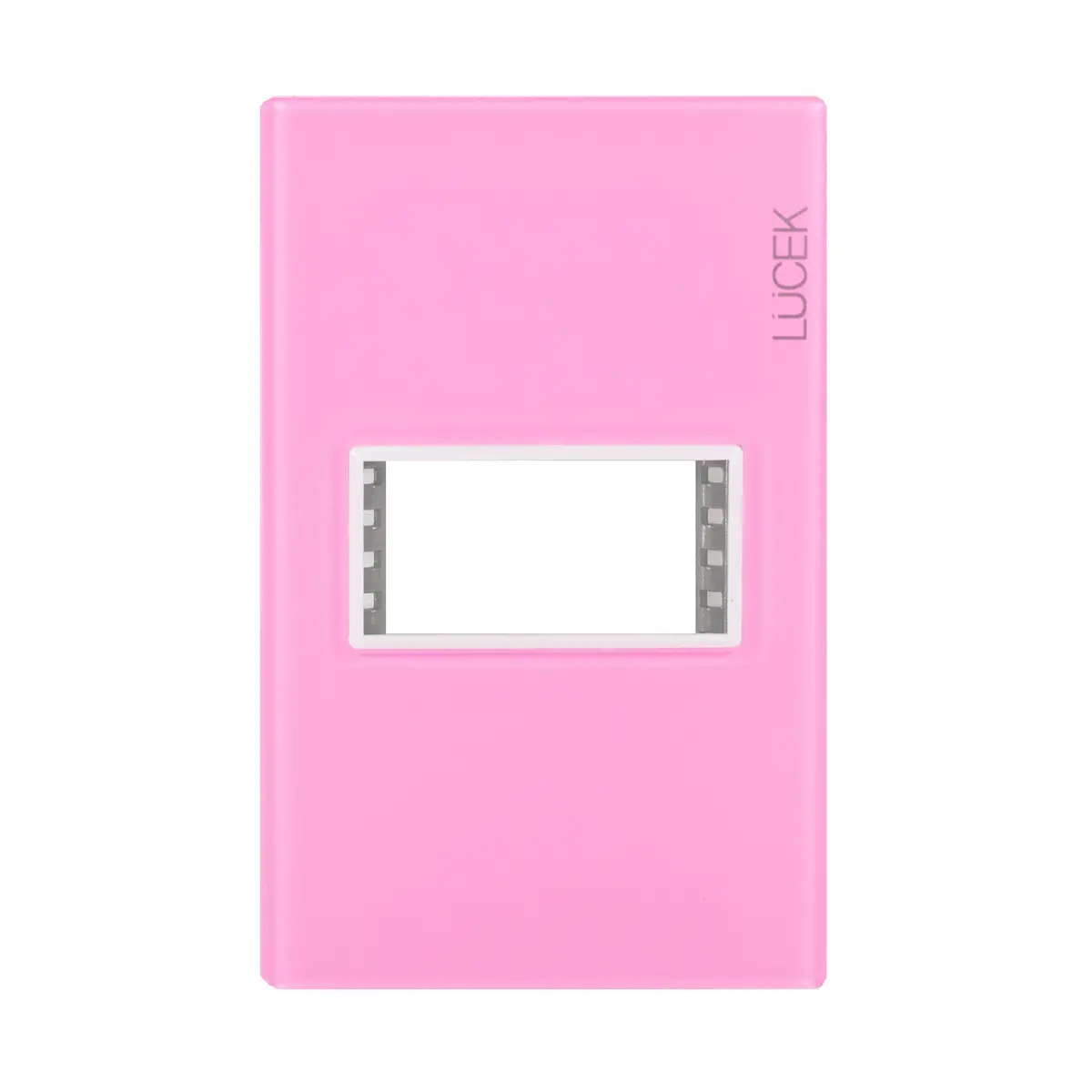 Placa Lucek Colors Metálica 1 Ventana Rosa - La Nueva Eléctrica 1