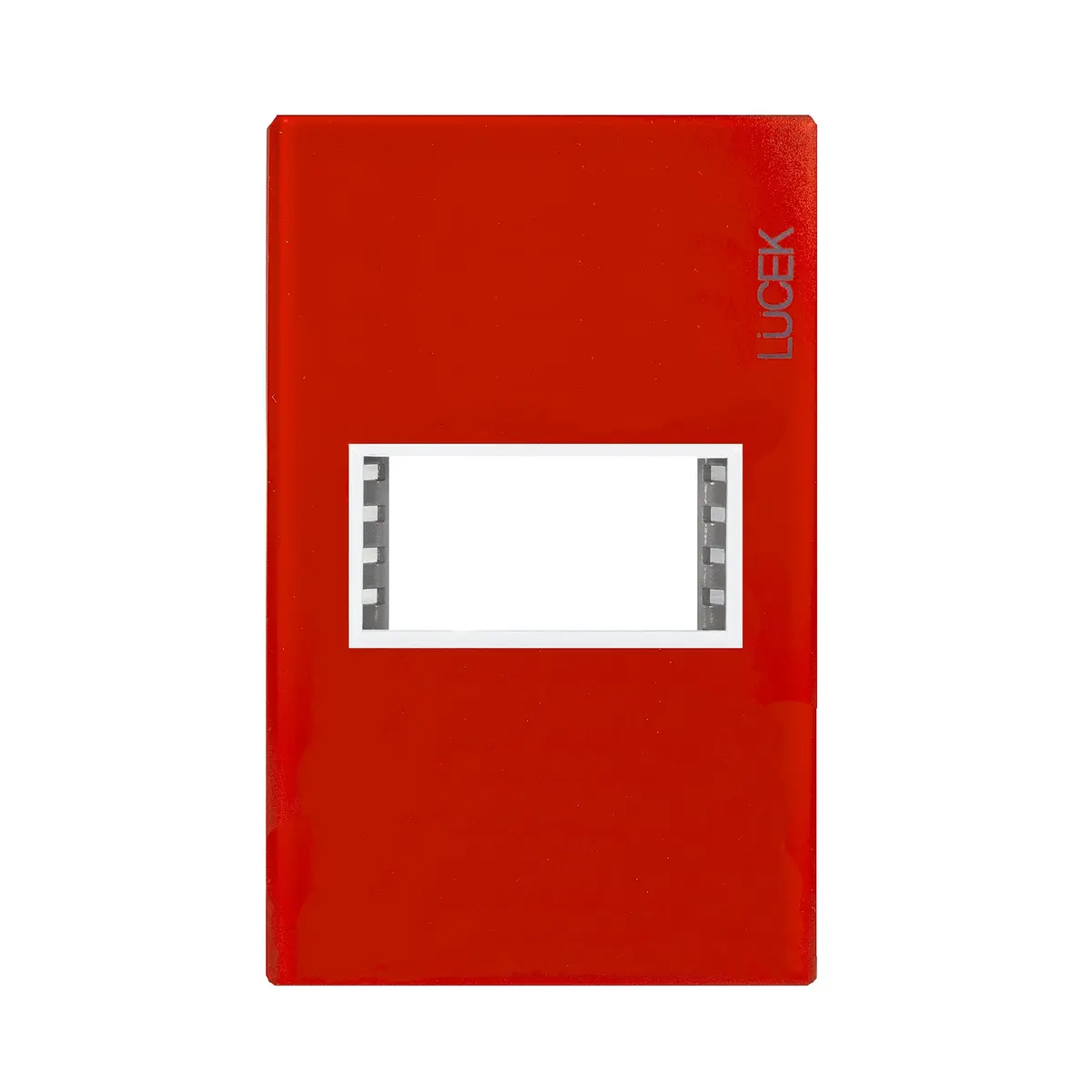 Placa Lucek Colors Metálica 1 Ventana Rojo - La Nueva Eléctrica 1