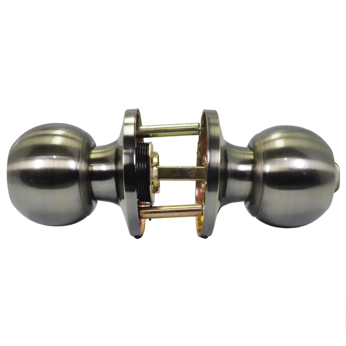 Perilla Tubular (Baño) Ranura/Botón Latón Antiguo - La Nueva Eléctrica 1