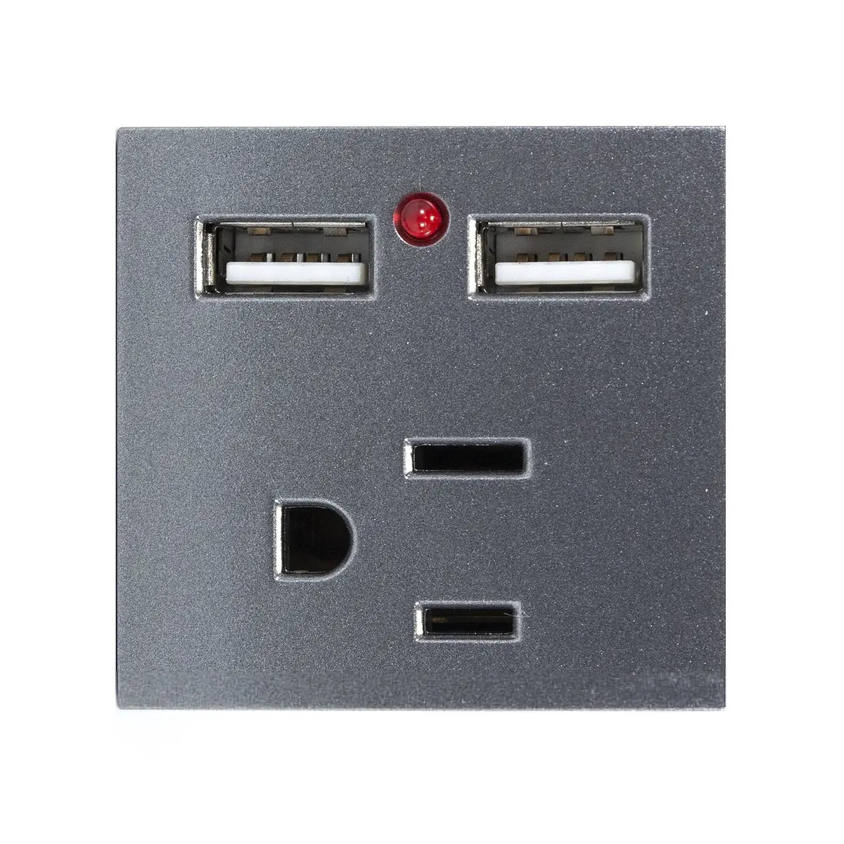 Contacto Lucek Colors + 2 Usb Anodizado - La Nueva Eléctrica 1
