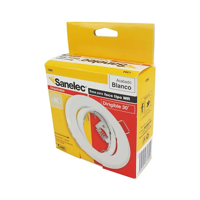 Empotrado Sanelec Dirigible Blanco Soquet Mr16 - La Nueva Eléctrica 1