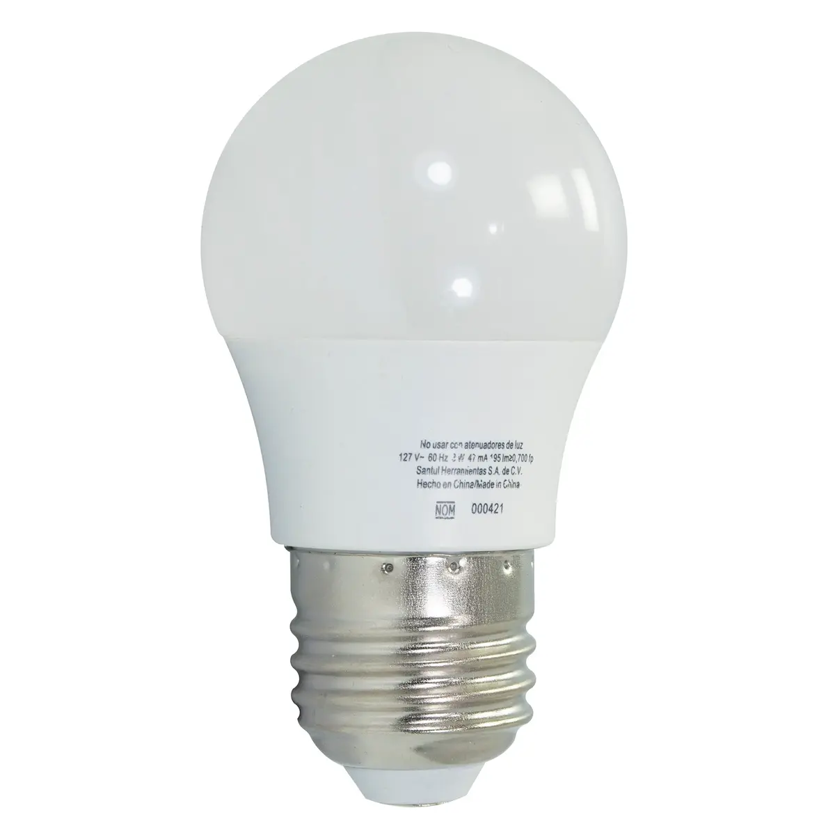 Foco Sanelec Bulbo Led 3W 85-265V 3000K - La Nueva Eléctrica 1