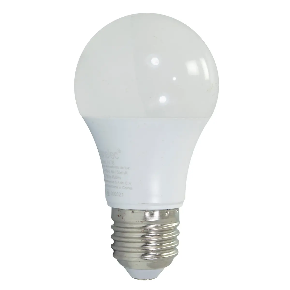Foco Sanelec Bulbo Led 6W 100-240 3000K - La Nueva Eléctrica 1