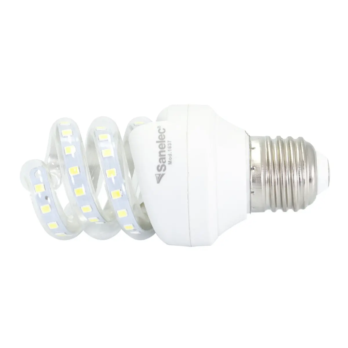 Foco Sanelec Espiral Led 8W Luz Fría Mini - La Nueva Eléctrica 1