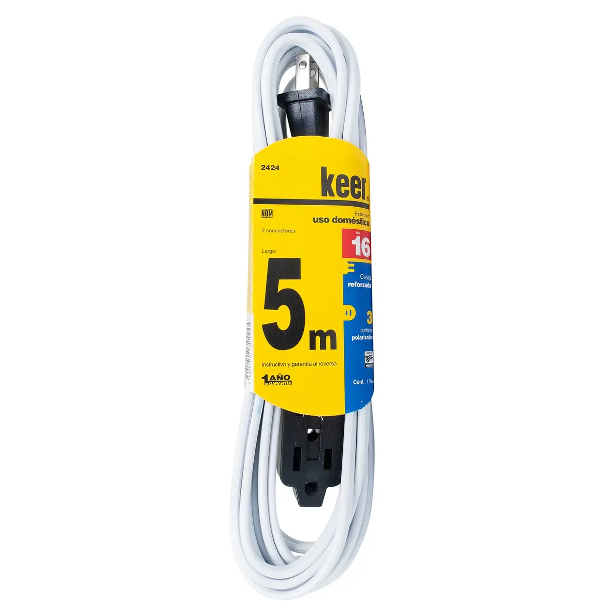 Extensión Keer Doméstica 5 Mts. Blanca 1