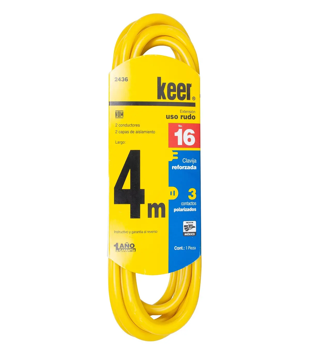 Extensión Keer Uso Rudo 4 Mts. Amarilla - La Nueva Eléctrica 1