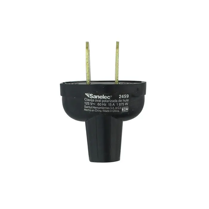Clavija Sanelec Oval Polarizada De Hule Granel - La Nueva Eléctrica 1
