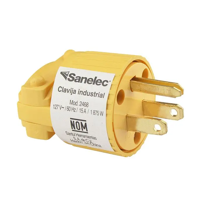 Clavija Sanelec Industrial Aterrizada De Plástico Granel - La Nueva Eléctrica 1