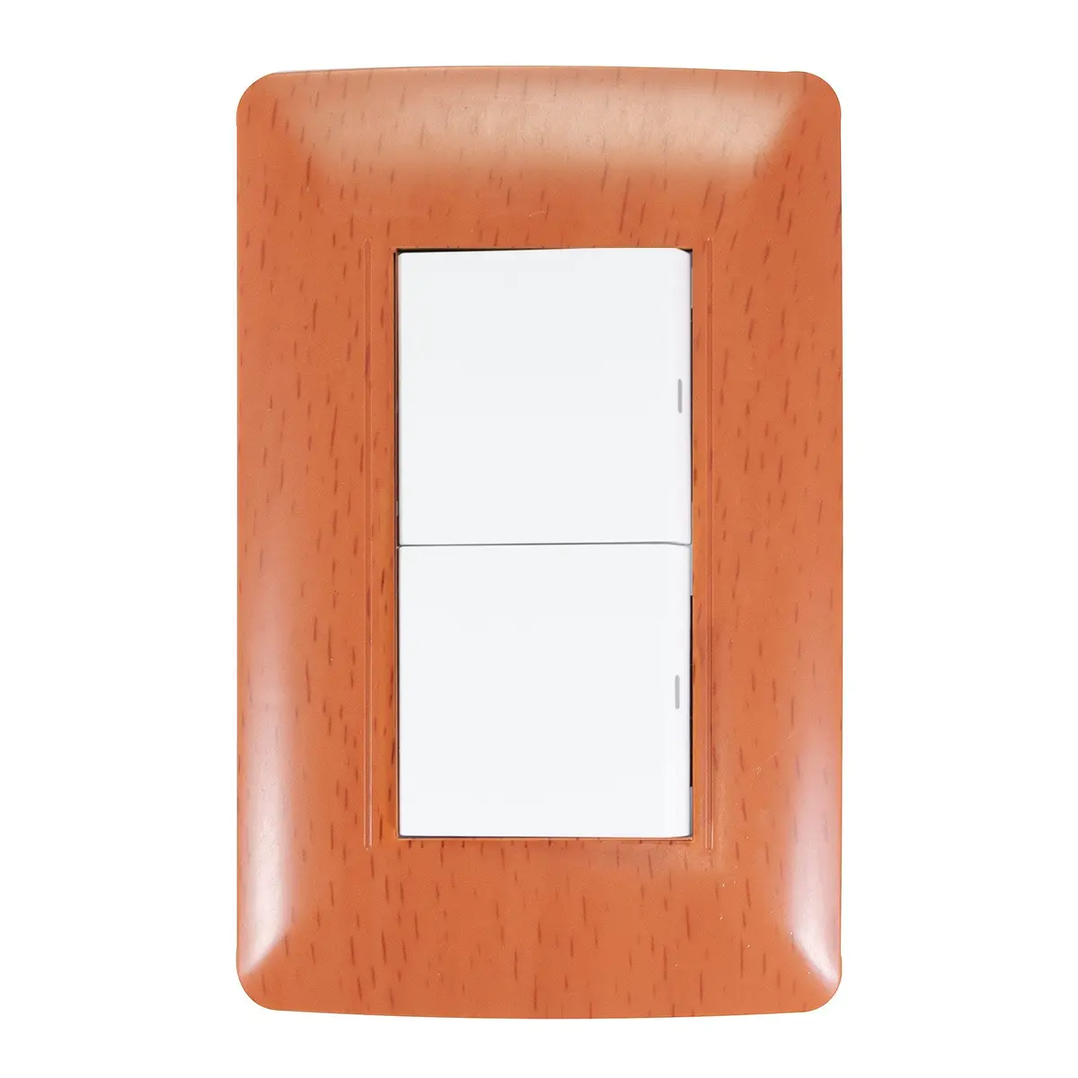 Placa Sanelec Toscana Wooden Con 2 Apagadores - La Nueva Eléctrica 1