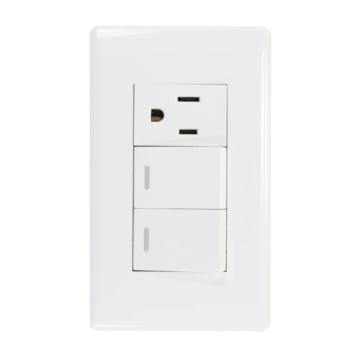 Placa Sanelec Italia Con 2 Apagadores Y Contacto - La Nueva Eléctrica 1