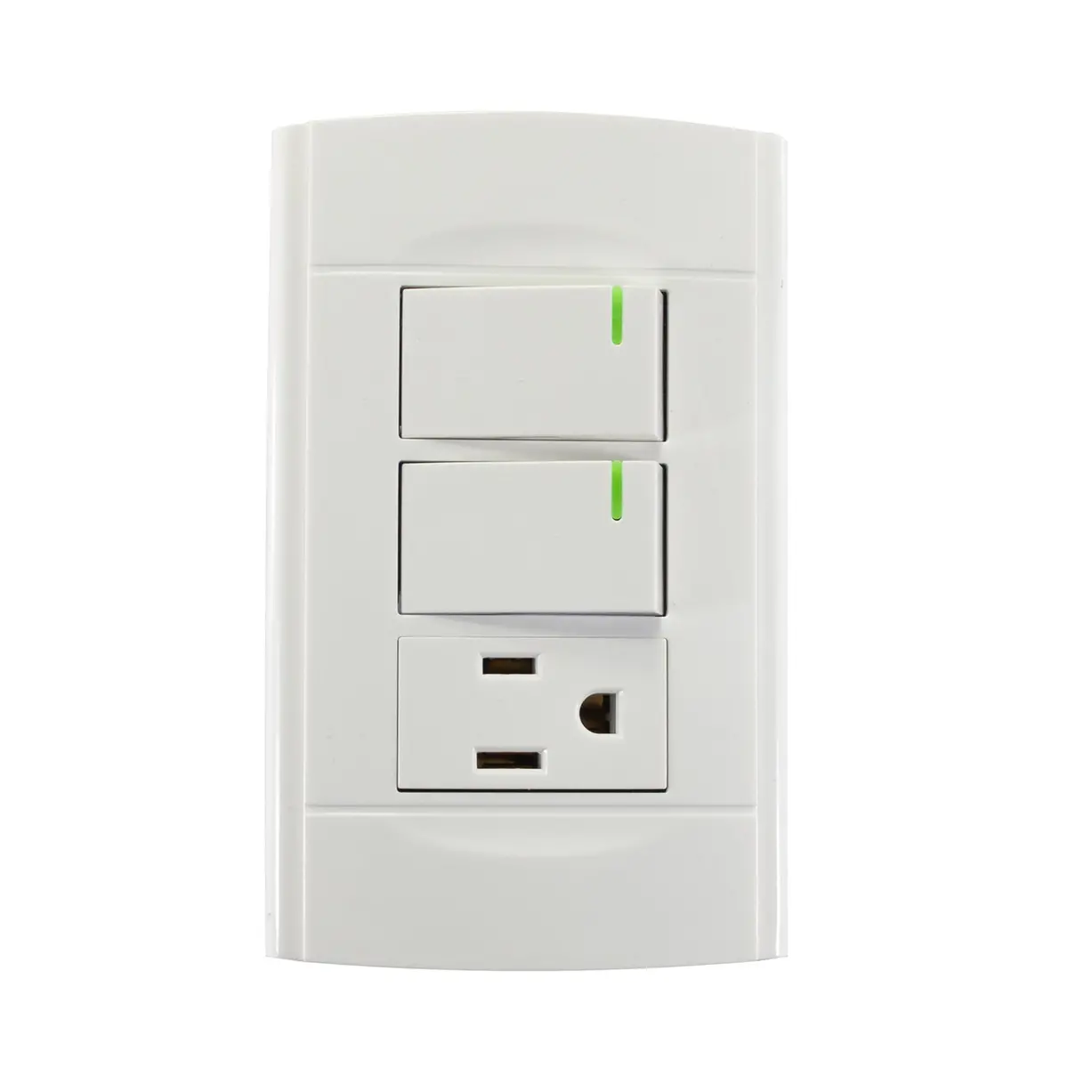 Placa Sanelec Roma Con 2 Apagadores Y Contacto - La Nueva Eléctrica 1