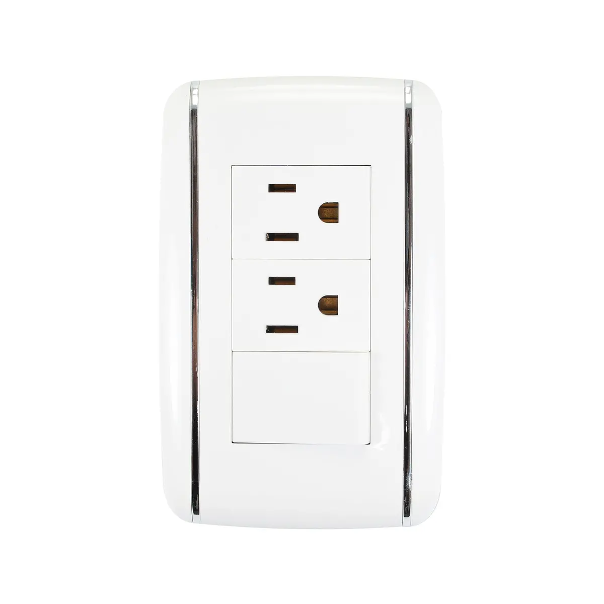 Placa Sanelec Vicenza 2 Contactos Y Apagador - La Nueva Eléctrica 1