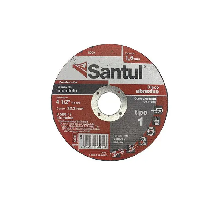 Disco Santul Abrasivo 4 1/2 Corte Extrafino De Metal Tipo 1 - La Nueva Eléctrica 1