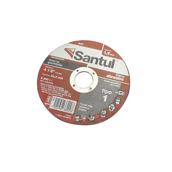 Disco Santul Abrasivo 4 1/2 Corte Extrafino De Metal Tipo 1 - La Nueva Eléctrica 2