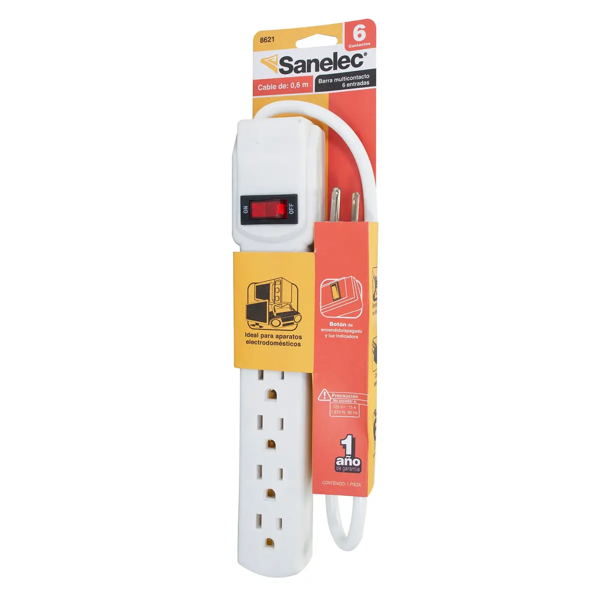Multicontacto Santul 6 Entradas Y Luz Ind. (S8621) - La Nueva Eléctrica 1