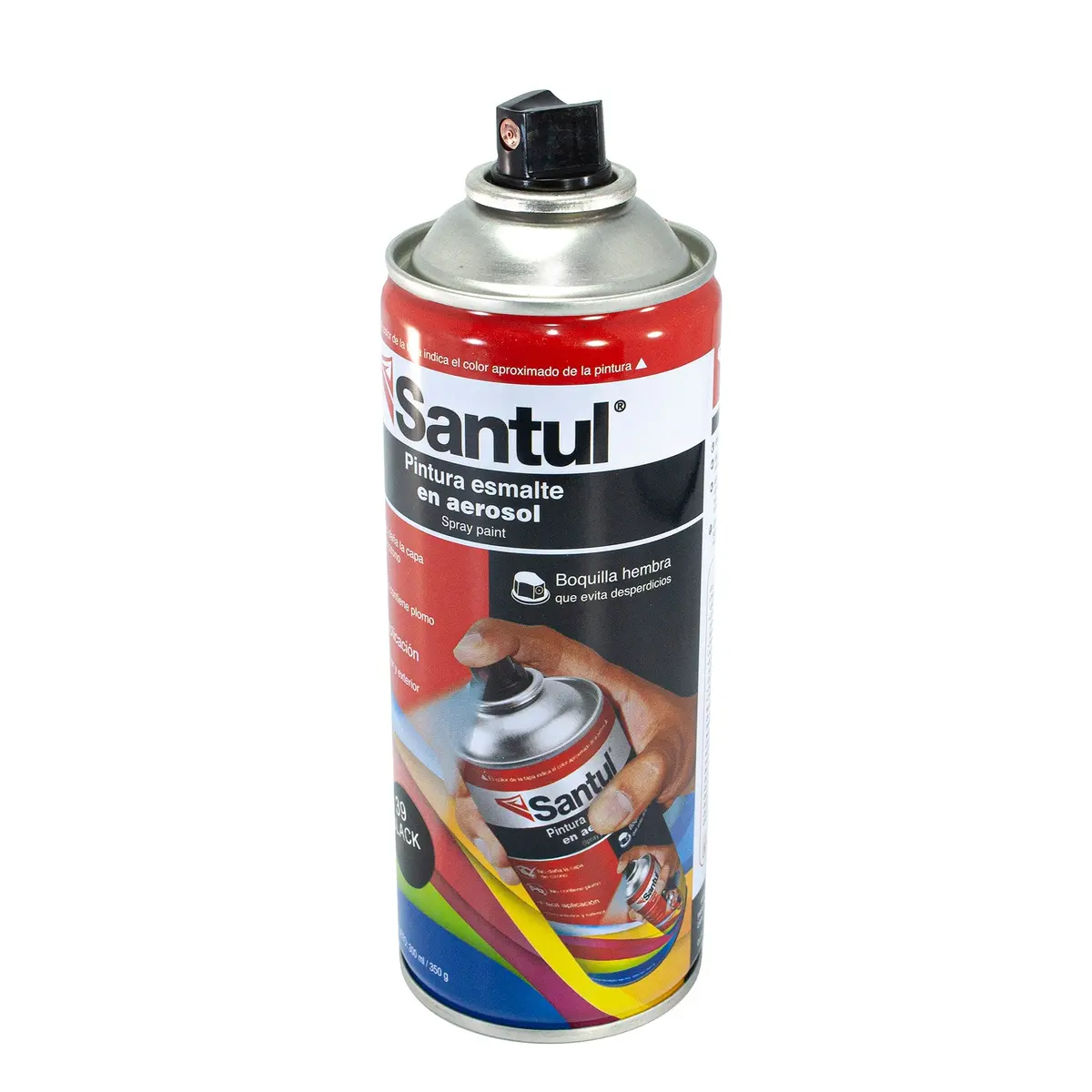 Pintura Santul Aerosol Negro Brillante 300 Ml - La Nueva Eléctrica 1