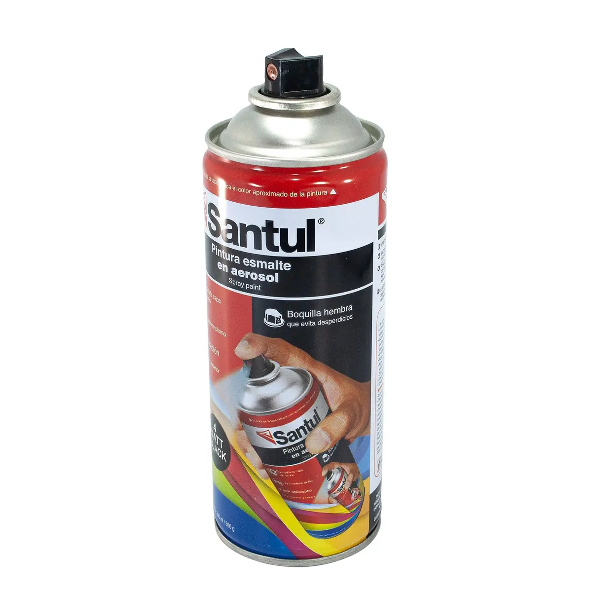 Pintura Santul Aerosol Negro Mate 300Ml - La Nueva Eléctrica 1