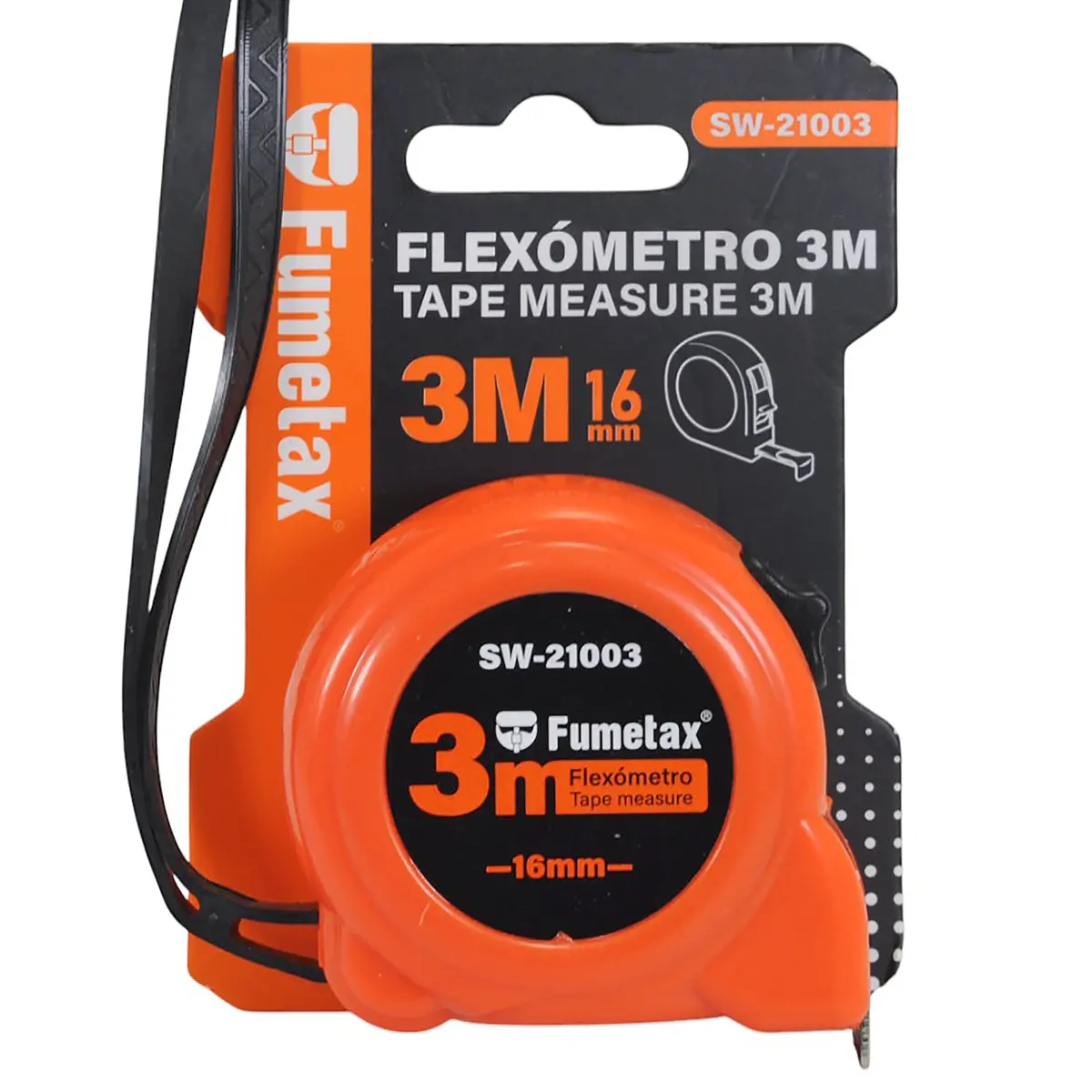 Flexometro Fumetax 3Mts Naranja 1