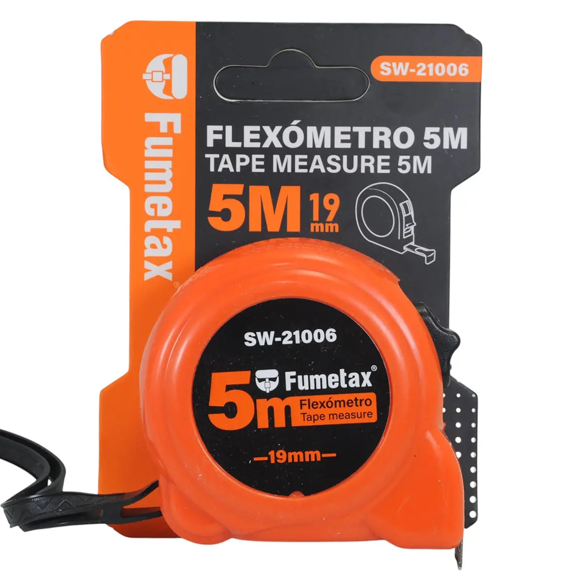 Flexometro Fumetax 5Mts Naranja 1