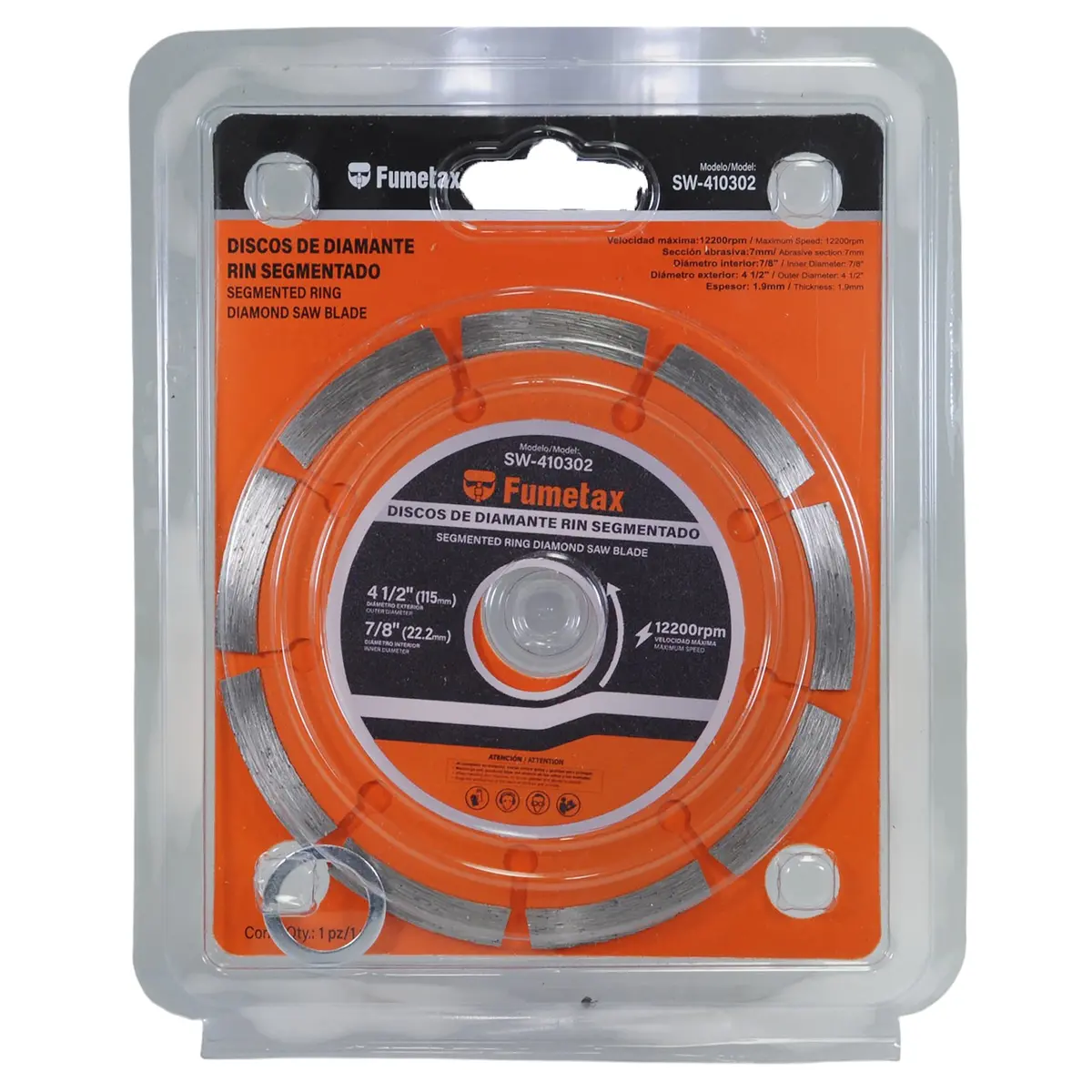 Disco Fumetax De Diamante 4 1/2 Rin Segmentado 1