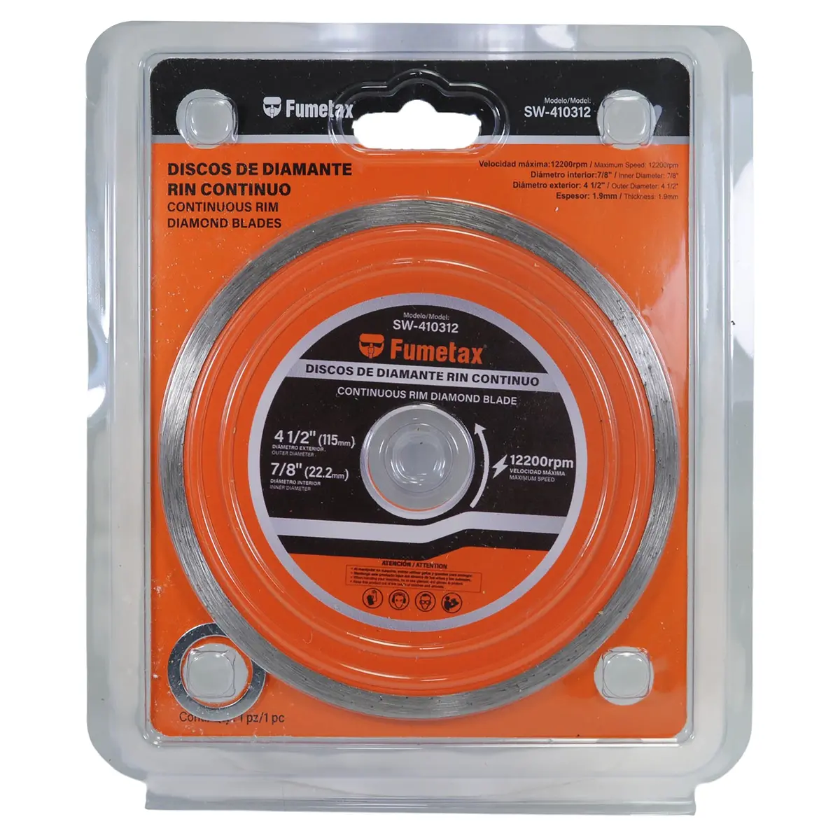 Disco Fumetax De Diamante 4 1/2 Rin Continuo 1
