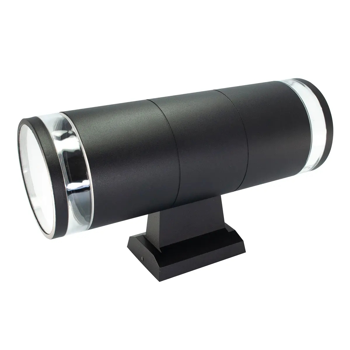 Luminario Tishman Cilindro Aluminio Negro 2Xgu10 - La Nueva Eléctrica 1