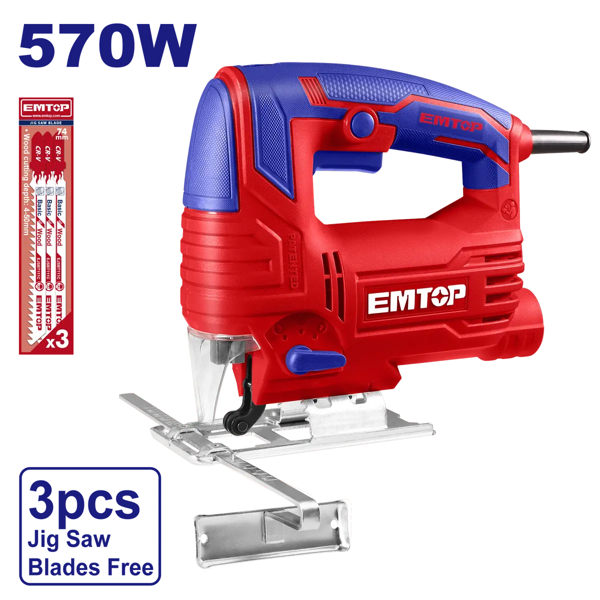 Sierra Emtop Caladora 570W Con 3 Seguetas - La Nueva Eléctrica 1