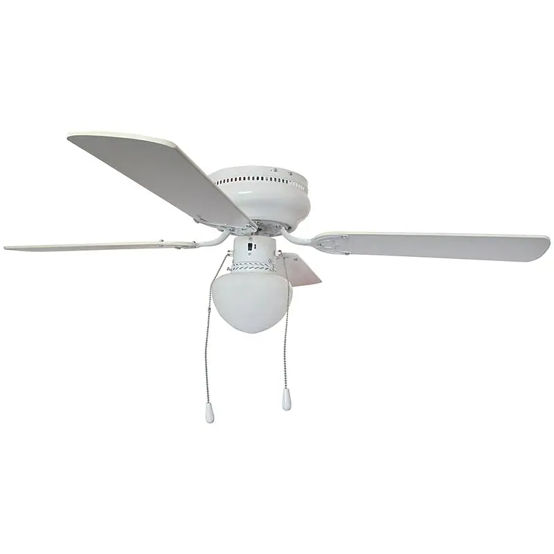 Ventilador Kley De Techo Con Lámpara 4 Aspas 42 Blanco - La Nueva Eléctrica 1