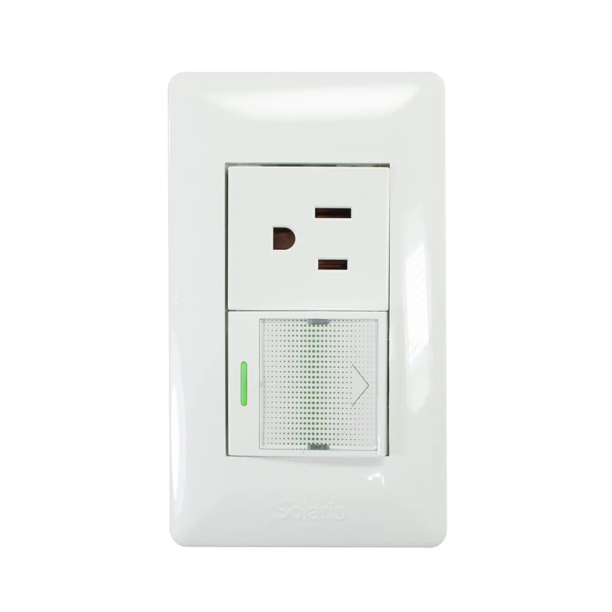Placa Solaris Ultra C/ Apagador Y Contacto - La Nueva Eléctrica 1