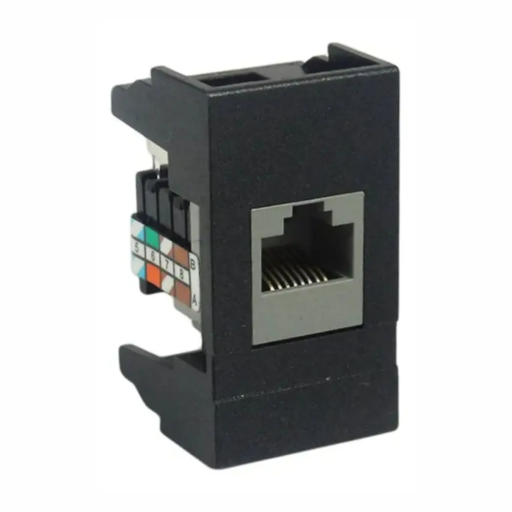 Toma Leviton Modular Telefónica Negro - La Nueva Eléctrica 1
