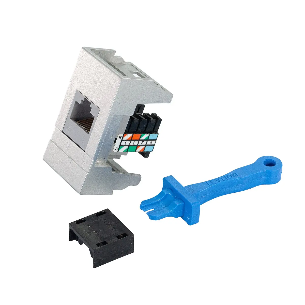 Toma Leviton Modular Telefónica Gris - La Nueva Eléctrica 1