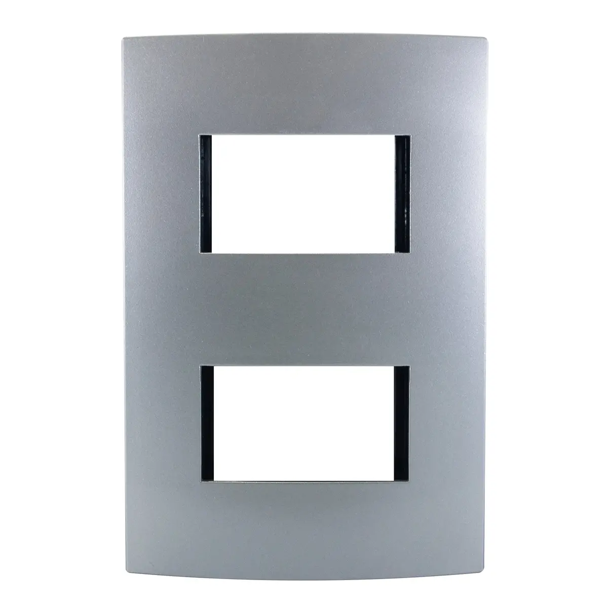 Placa Leviton Modular Ultra 2 Módulos Aluminio - La Nueva Eléctrica 1