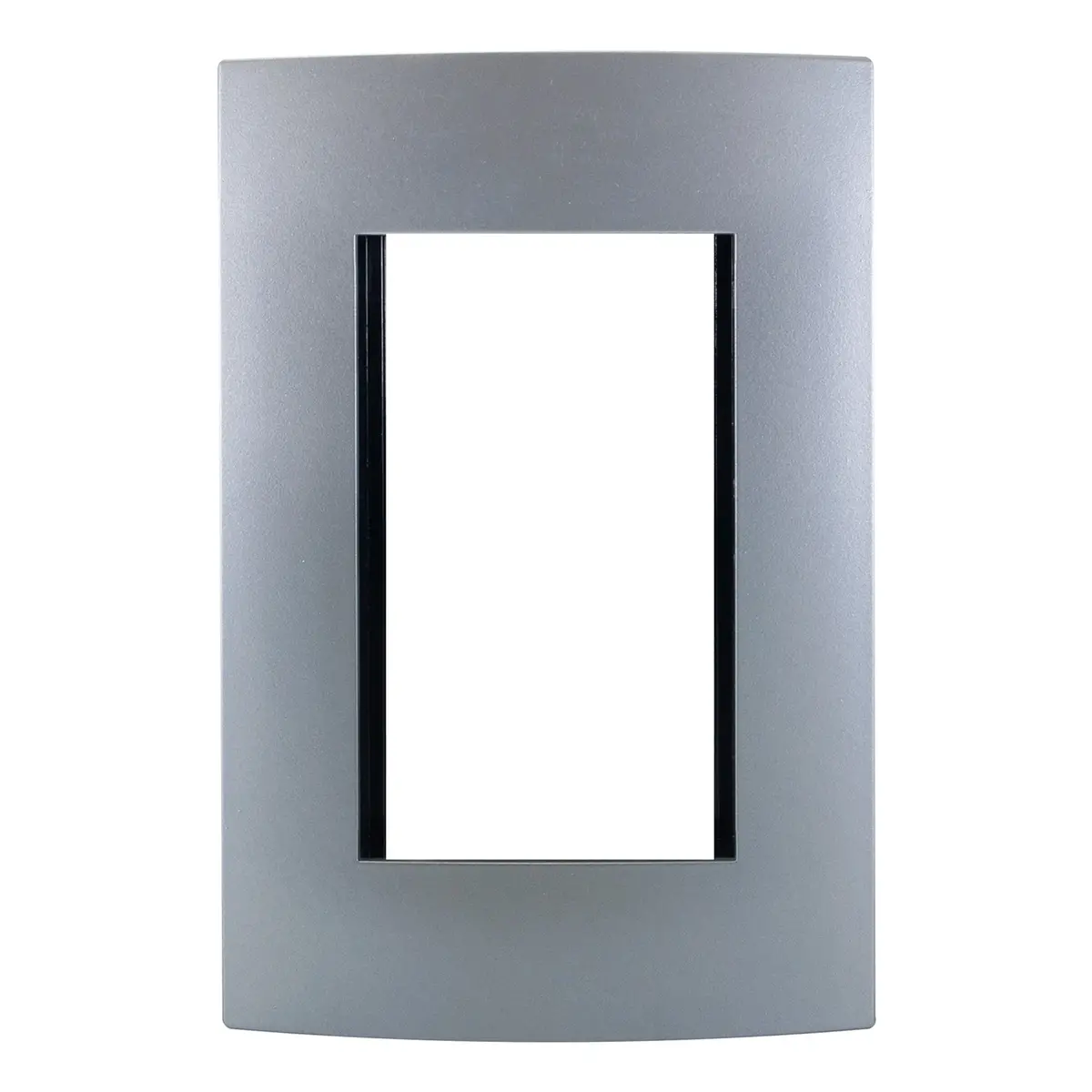 Placa Leviton Modular Ultra 3 Módulos Aluminio - La Nueva Eléctrica 1