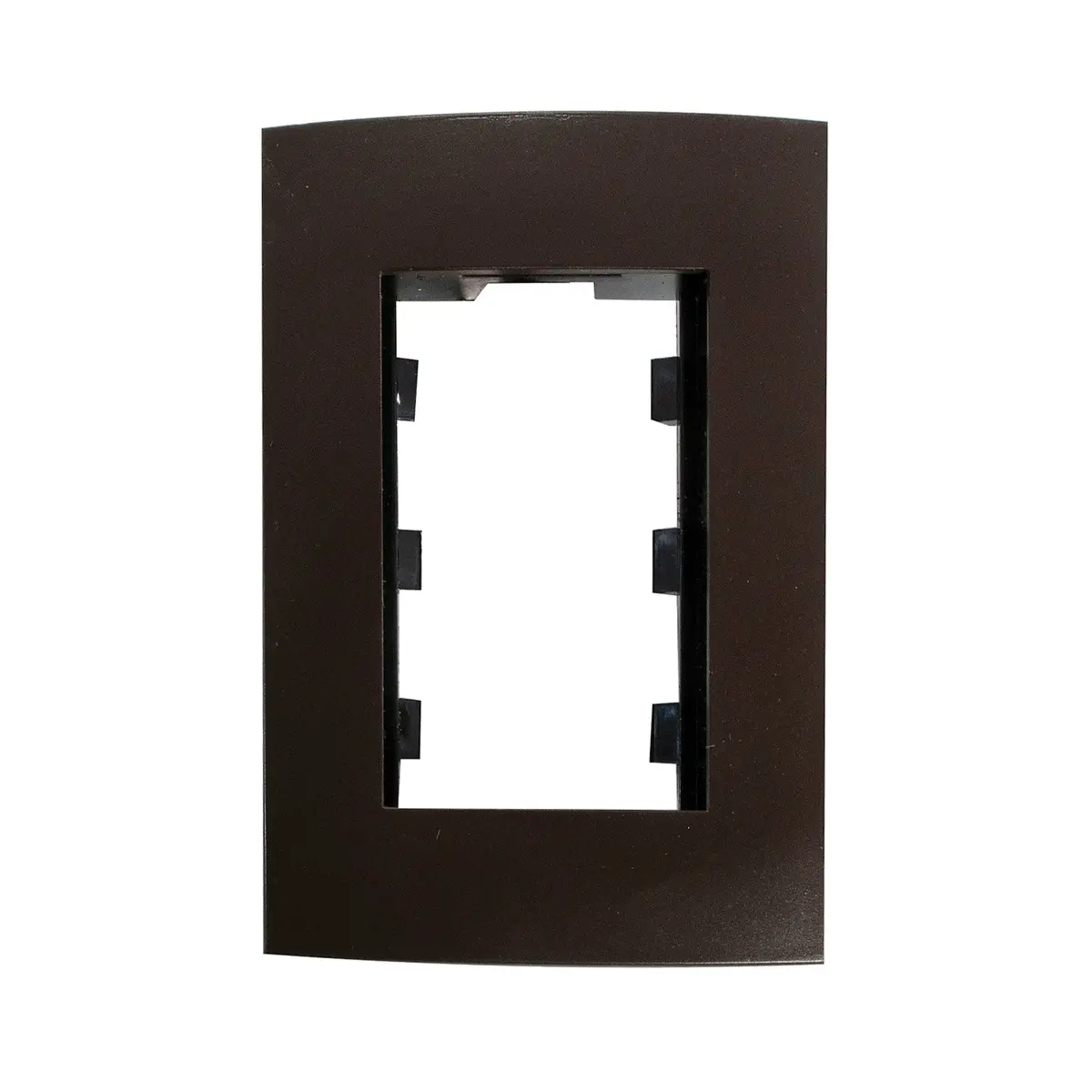 Placa Leviton Modular Ultra 3 Módulos Chocolate - La Nueva Eléctrica 1