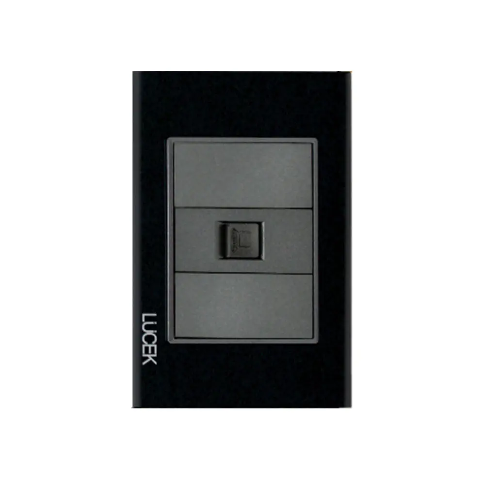 Placa Lucek Conexión A Módem/Internet Cristal Espejo Negro - La Nueva Eléctrica 1