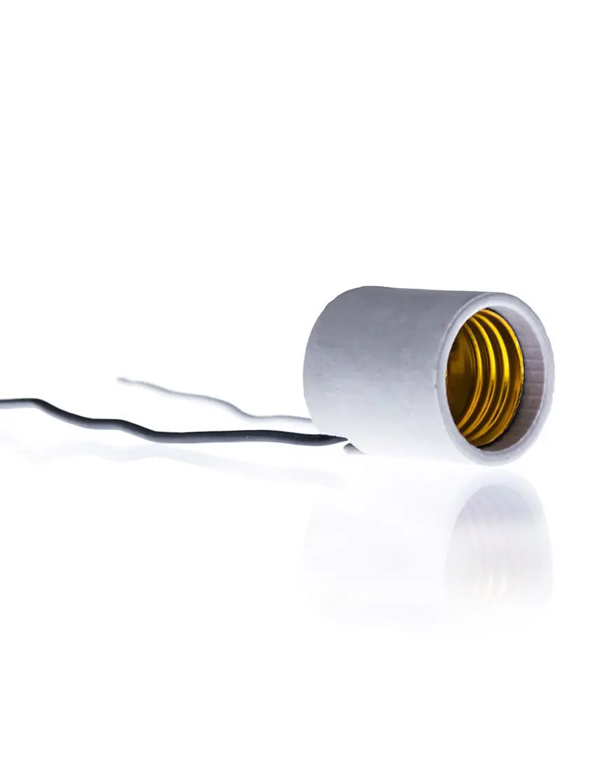 Soquet Lummi Porcelana C/Cables - La Nueva Eléctrica 1