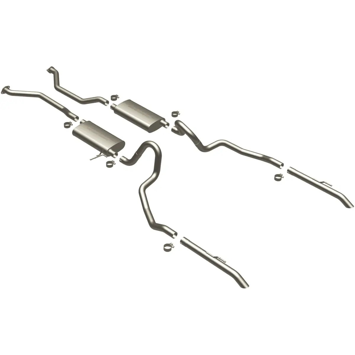 Magnaflow 2006-2010 Ford Crown Victoria 4.6L | 2006-2010 Mercury Grand Marquis 4.6L Street Series Cat-Back Performance Exhaust System 16788 1